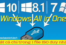 Windows AIO 7 / 8.1 / 10 All Edition Jan 2020 (x86 / x64) – 1 file ISO duy nhất