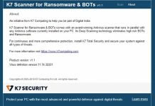 K7 Scanner for Ransomware & BOTs 1.0.0.81- Quét và loại bỏ các BOT và Ransomware