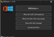 Tải về KMSAuto ++ v1.5.9 by Ratiborus – Trình kích hoạt Windows và Office