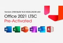 Tải về Microsoft Office 2021 v2108 Build 16.0.14326.20238 x64 En_US Pre-activated