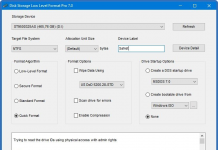 Disk Storage Low Level Format Pro 7.0 – Chương trình định dạng đĩa cứng và USB
