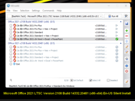 Microsoft Office 2021 LTSC v2108 Build 14332.20481 (x86/x64) En-US Silent Install